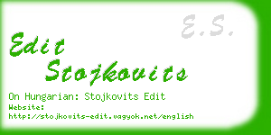 edit stojkovits business card